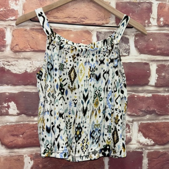 Anthropologie Jane + Delancey Top Women's M Multicolor Metallic Boho Ikat Tank - Picture 3 of 8
